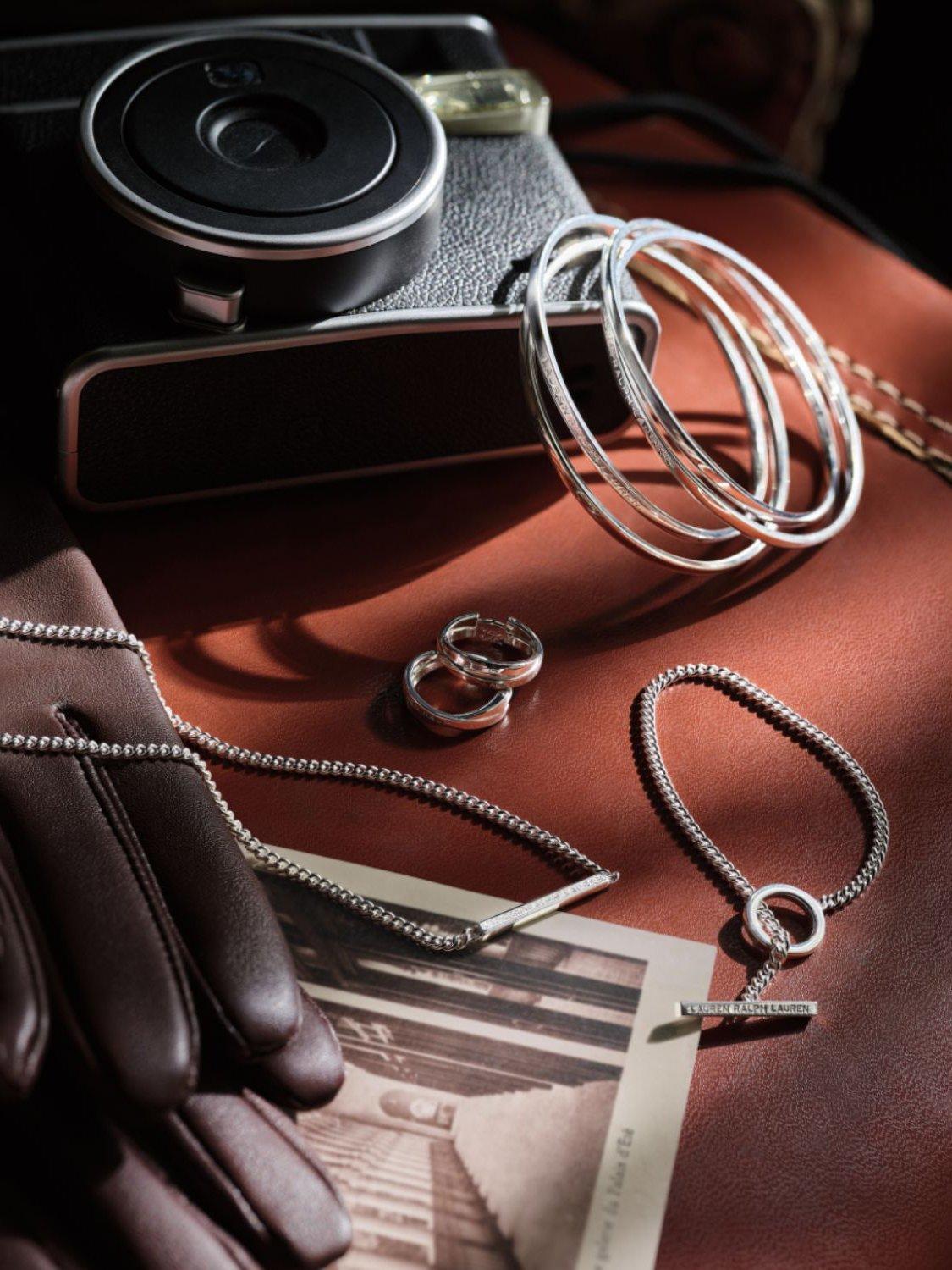 Product image 3 of 3, which shows Lauren Ralph Lauren Sterling Silver Flex Logo Toggle Chain Bracelet, Silver