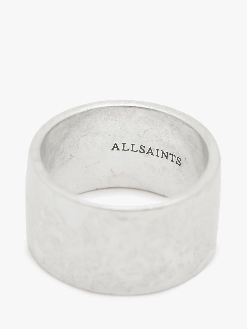 Product image 5 of 6, which shows AllSaints Unisex Chunky Wide Band Ring, Warm Silver