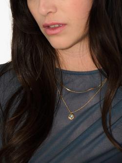 Rachel Jackson London Personalised Electric Love Birthstone Heart Sterling Silver Necklace - view 2, February - Amethyst