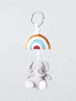 John Lewis Baby Elephant Jitter Pram Toy, Multi