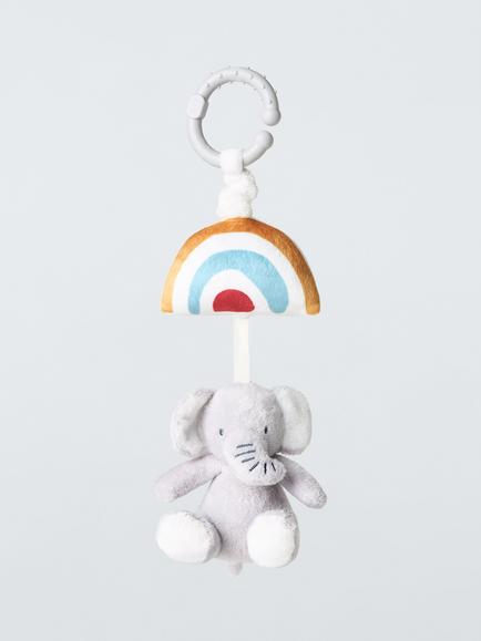 John Lewis Baby Elephant Jitter Pram Toy, Multi