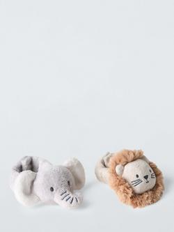 John Lewis Jungle Soft Wrist Rattle, Pack of 2 - view 2, Multi