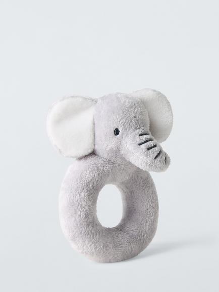 John Lewis Baby Elephant Ring Rattle - view 2, Multi
