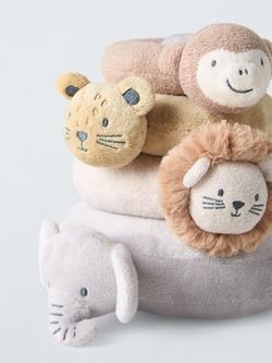 John Lewis Baby Jungle Animal Soft Stacker Toy, Multi - view 2, Multi