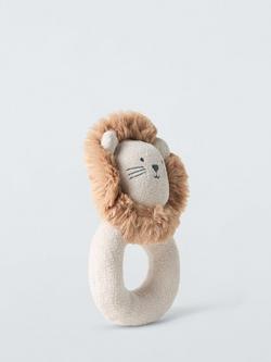 John Lewis Lion Ring Rattle - view 2, Multi