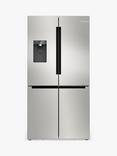 Bosch Series 6 KFD96APEA Freestanding 65/35 American Fridge Freezer, Stainless Steel