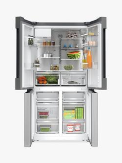 Bosch Series 6 KFD96APEA Freestanding 65/35 American Fridge Freezer, Stainless Steel - view 2, Stainless Steel