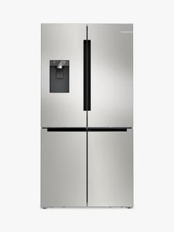Bosch Series 6 KFI96APEAG Integrated Non-Plumbed American Fridge Freezer, Stainless Steel, Stainless Steel