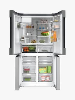 Bosch Series 6 KFI96APEAG Integrated Non-Plumbed American Fridge Freezer, Stainless Steel - view 2, Stainless Steel
