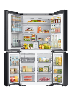 Samsung Bespoke RF65DB970E22 Freestanding 60/40 American Fridge Freezer with SpaceMax™, Black - view 2, Black