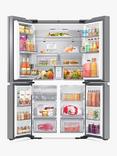 Samsung Family Hub RF65DG9H0ESREU Freestanding 60/40 American Style Fridge Freezer, Silver