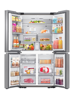 Samsung Series 9 RF65DG960ESREU Freestanding 60/40 American Fridge Freezer with SpaceMax™, Silver - view 2, Silver