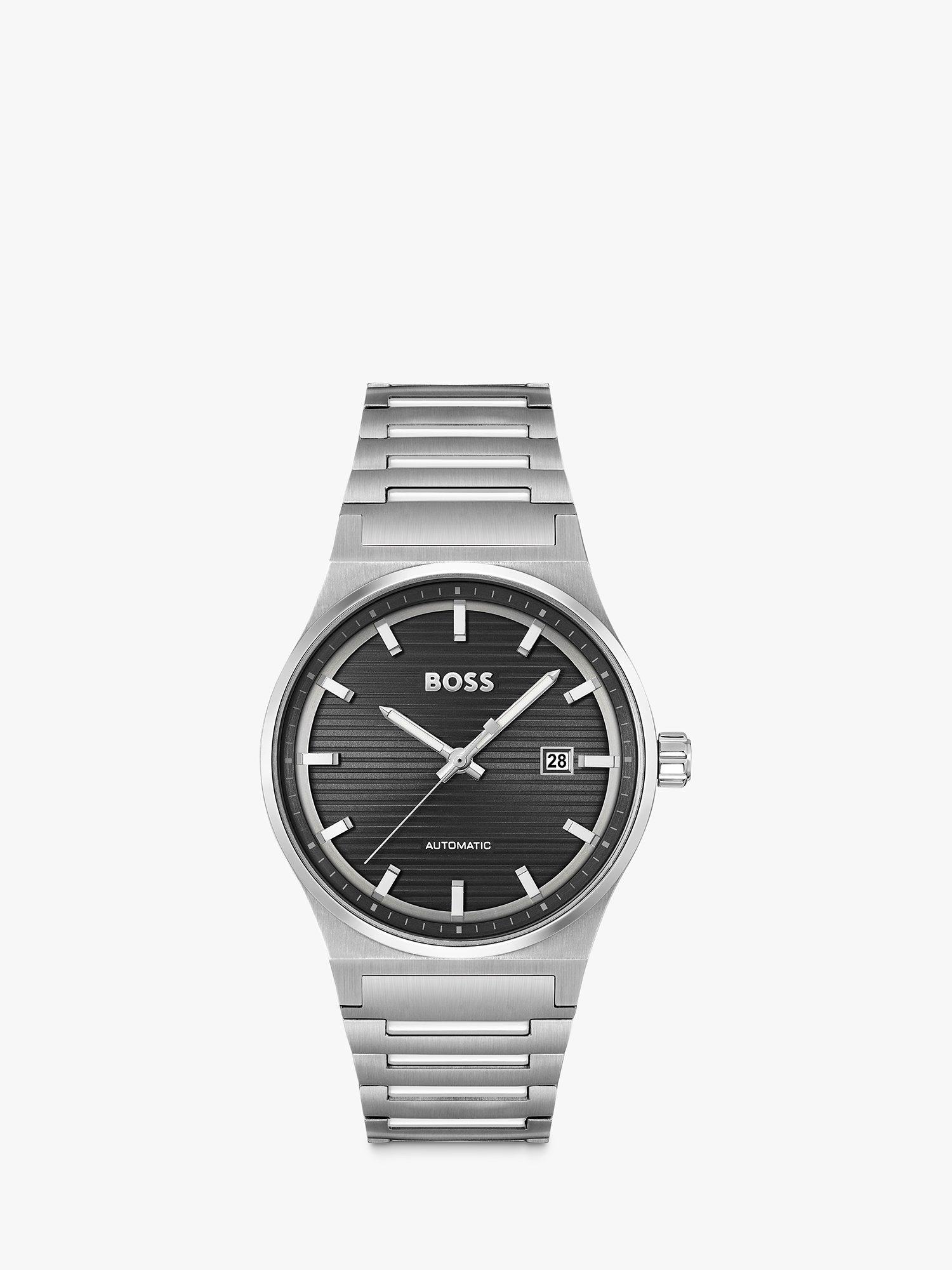 BOSS Men's Candor Automatic Textured Dial Bracelet Strap Watch