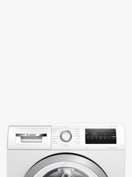 Bosch Series 4 WAN28258GB Freestanding Washing Machine, 8kg Load, 1400rpm Spin, White - view 2, White