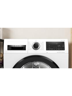 Bosch Series 6 WQG245A0GB Freestanding Heat Pump Tumble Dryer, 9kg Load, White - view 2, White