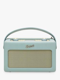 Roberts Revival Icon DAB+/FM/Internet Bluetooth Digital Radio Smart Speaker with Alexa Voice Control - view 2, Duck Egg