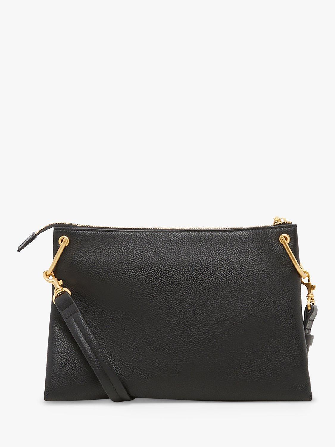 Jasper Conran London Darcey Leather Cross Body Bag, Black