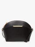 Jasper Conran London Darcey Leather Dome Cross Body Bag, Black