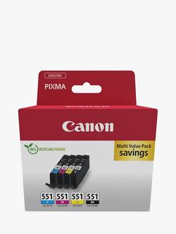 Canon CLI-551 Inkjet Cartridge Multipack, Multi