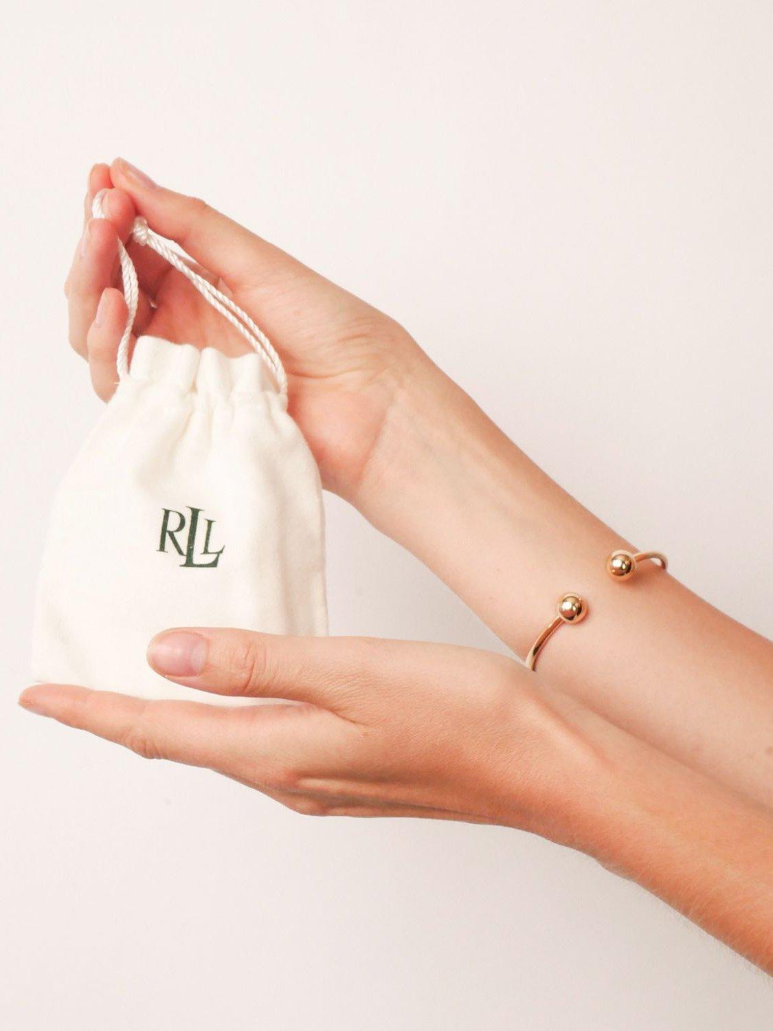 Product image 3 of 3, which shows Lauren Ralph Lauren Cubic Zirconia Logo Pearl Drop Earrings, Gold/White
