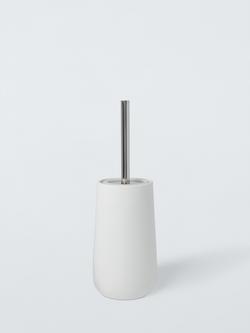 John Lewis Drift Toilet Brush, White Stone