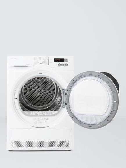 John Lewis JLTDH681 Freestanding Heat Pump Tumble Dryer, 8kg Load, White - view 2, White