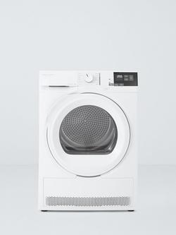 John Lewis JLTDH682 Freestanding Heat Pump Tumble Dryer, 8kg Load, White, White