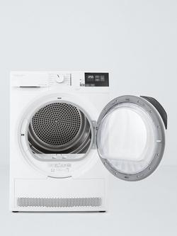 John Lewis JLTDH682 Freestanding Heat Pump Tumble Dryer, 8kg Load, White - view 2, White