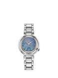 Citizen EM1110-81N Women's L Arcly Diamond Eco-Drive Bracelet Strap Watch, Silver/Blue