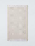 John Lewis Textured Check Fringed Bath Mat