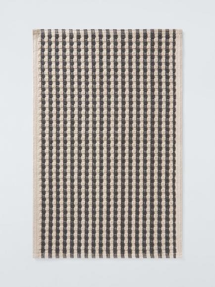 John Lewis Stripe Bath Mat, Graphite