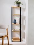 John Lewis Bamboo Tall Narrow Shelving Unit, Natural