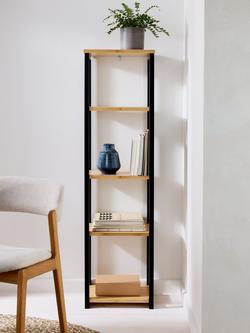 John Lewis Bamboo Tall Narrow Shelving Unit, Natural - view 2, 