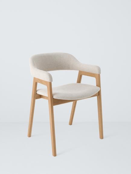 John Lewis Santino Dining Arm Chair, Bianco Oil Oak, Natural