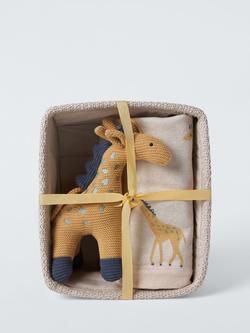 John Lewis Baby Safari Soft Toy and Blanket Gift Set, 