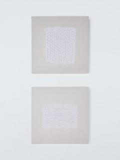 John Lewis 'Neutral Separation' Unframed Canvas Prints, Set of 2, 60 x 60cm, Neutral
