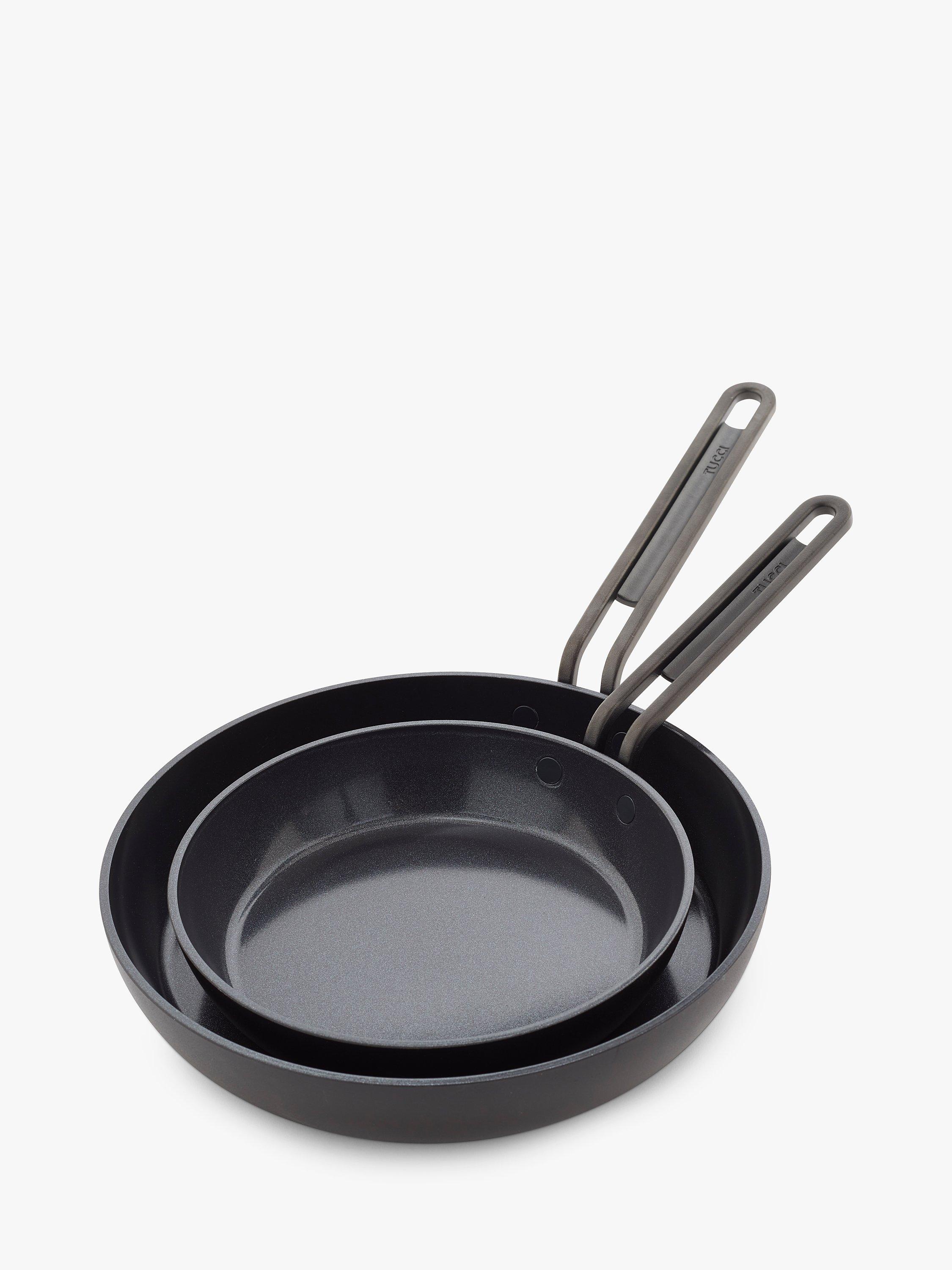 GreenPan x Tucci Aluminium Frying Pan Set, 2 Piece, Milano Black