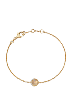 Astley Clarke Moonstone & White Sapphires Luna Chain Bracelet, Gold, 