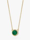 Astley Clarke Chalcedony & White Sapphires Luna Pendant Necklace, Gold