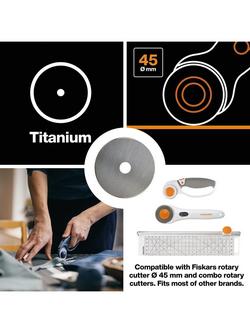 Fiskars Straight Titanium Rotary Blade, 45mm - view 2, Multi
