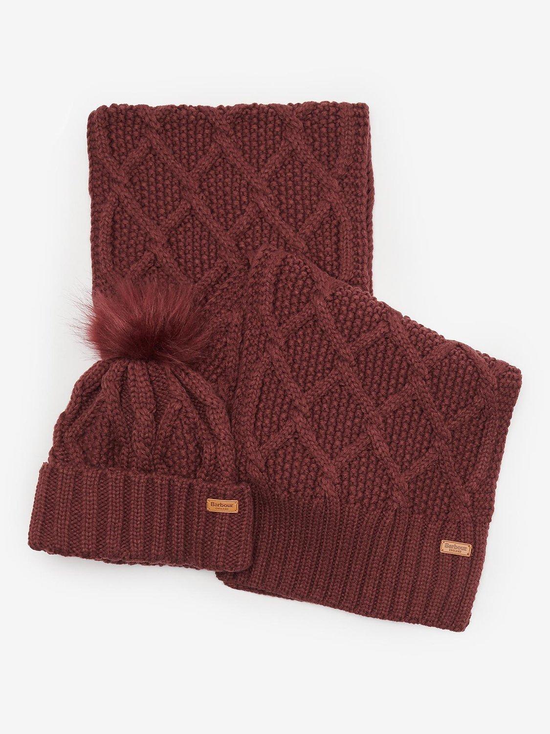 Barbour hat and scarf set womens clearance