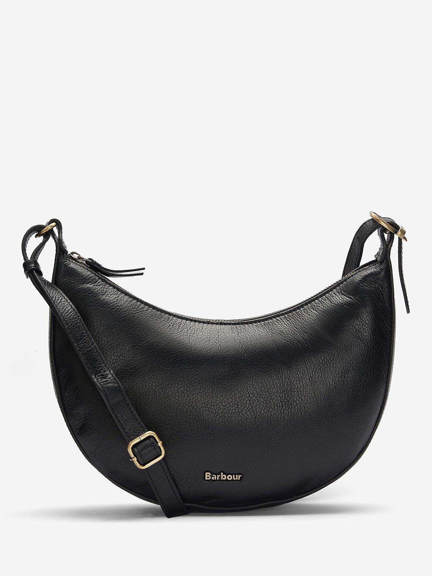 Calfskin and Leather Half Moon Rounded shops Clutch Bag