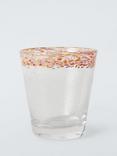 John Lewis Confetti Rim Glass Tumbler, 240ml, Pink