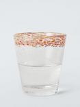 John Lewis Confetti Rim Glass Tumbler, 240ml, Pink