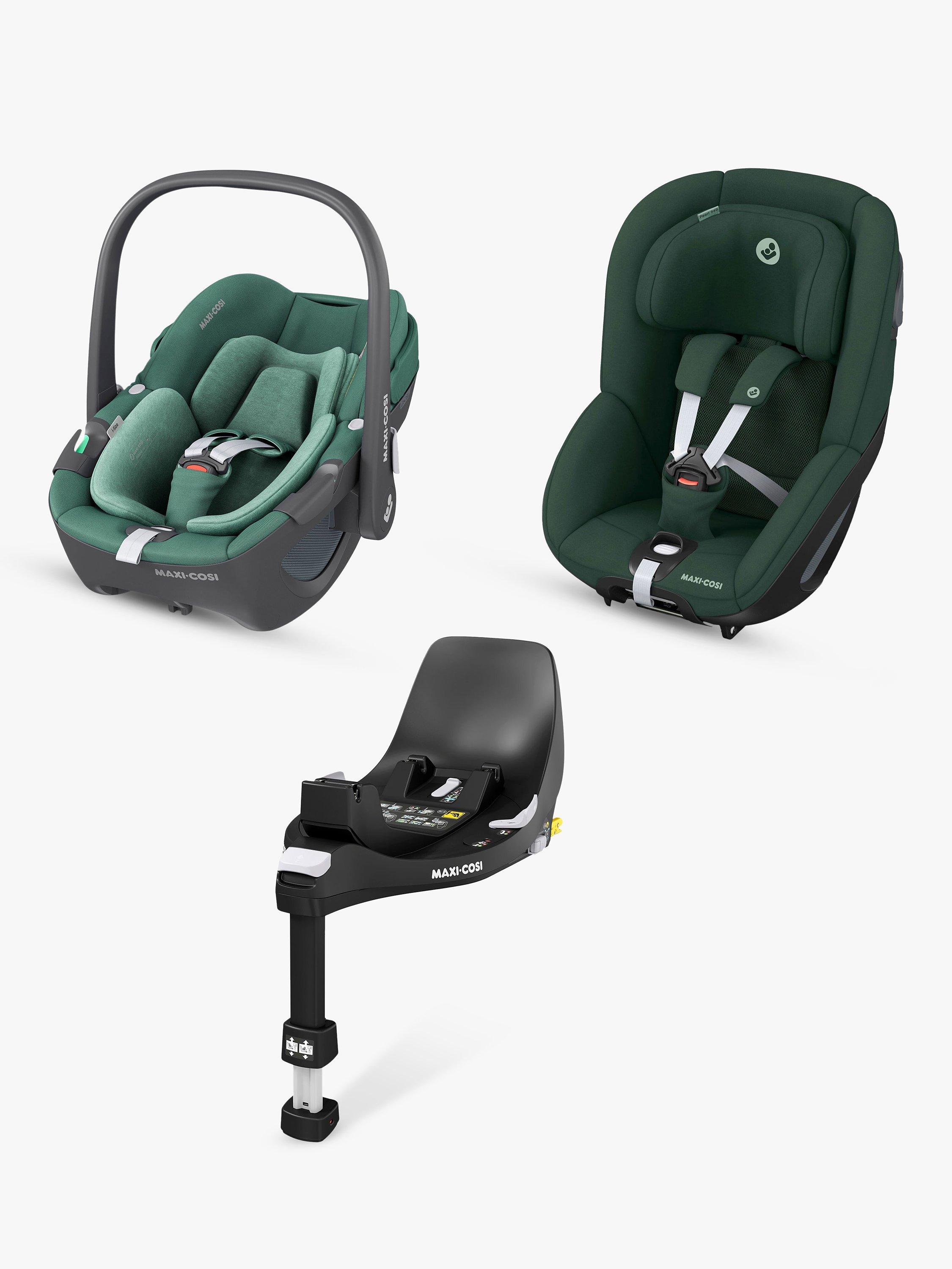 Maxi Cosi Pebble 360 and Pearl 360 Car Seats with Familyfix 360 Base Family Bundle Essential