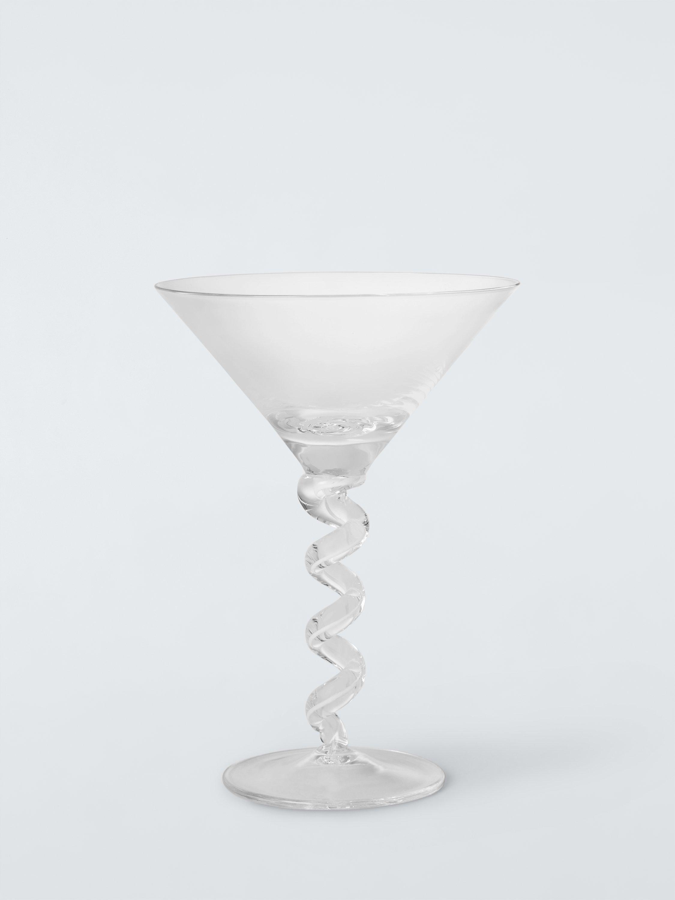 John Lewis Spiral Stem Cocktail Glass, Set of 2, 160ml, White