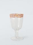 John Lewis Confetti Rim Wine Glass, 200ml, Red/Pink
