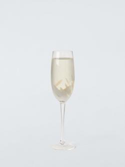 John Lewis Confetti Glass Champagne Flute, 220ml, White - view 2, 