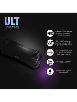 Sony SRS-ULT70 ULT Field 7 Waterproof Bluetooth Portable Speaker with ULT POWER SOUND & LED Lighting, Black - view 2, Black