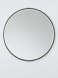 John Lewis Knurl Metal Frame Round Wall Mirror, 63cm, Antique Pewter